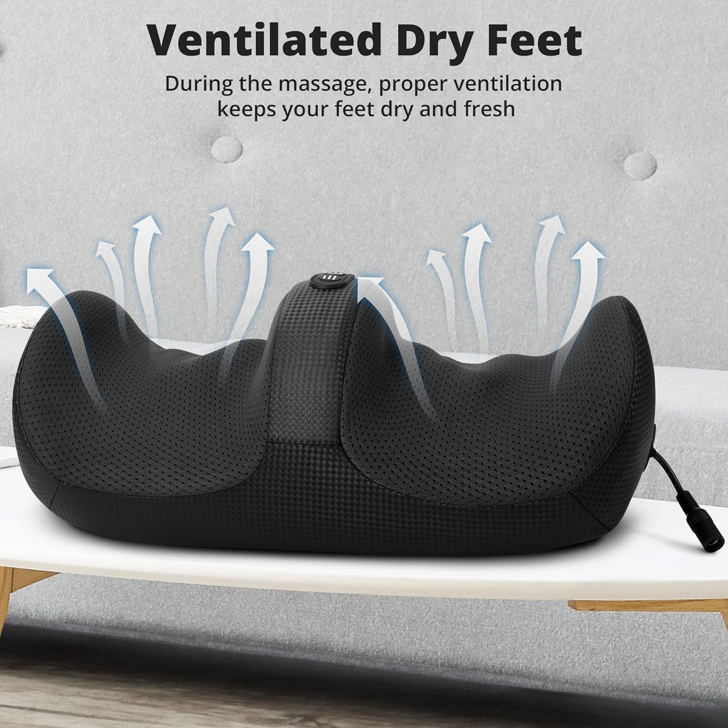 Foot Massager with Heat - Foot and Calf Massager with Massage Roller, Deep Massage for Plantar Fasciitis, Pain Relief, Neuropathy, Relax for Home or Office Use (Not Cordless)
