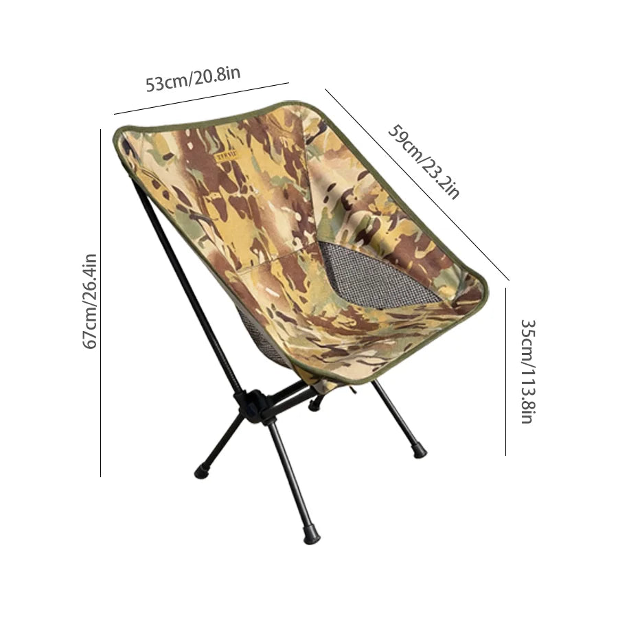 Lightweight Foldable Camping Chair Set - Ultralight Backpacking Moon Chairs for Garden, Picnic, Beach, and Fishing