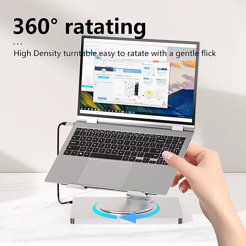 10-in-1 Aluminum iPad Docking C Hub with 4K 60Hz Type-C Adapter, USB 3.0 (5Gbps), and 100W PD Charger for Laptops and Desktops