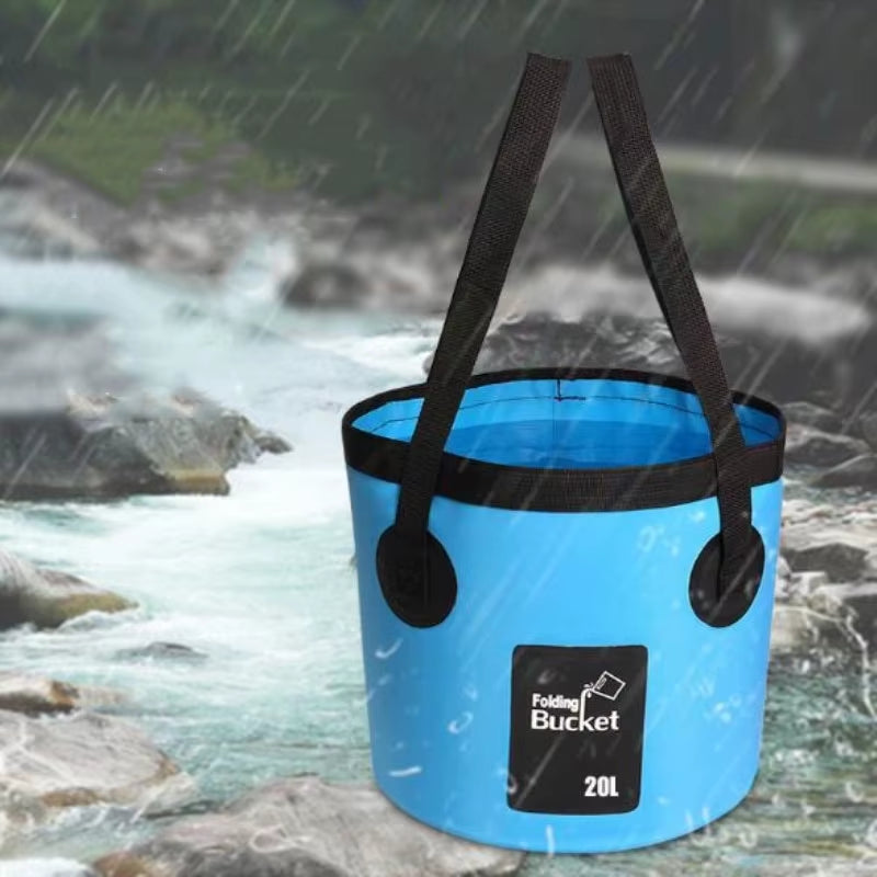 20L Portable Foldable Water Bucket for Travel, Camping, Hiking, Fishing, and Washing