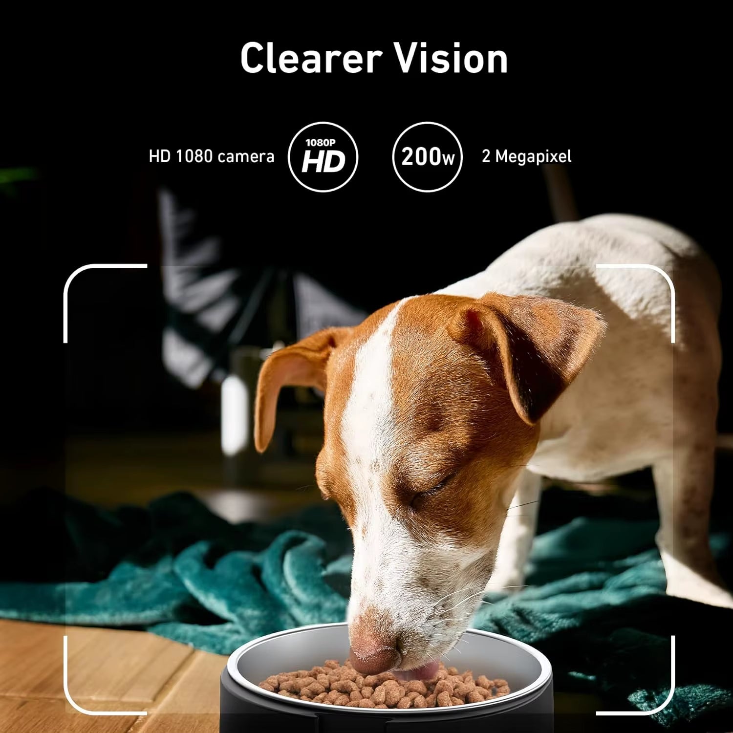Automatic Pet Feeder with Camera & Wifi, 8L Capacity, 1080P Night Vision, Two-Way Talk, Timed Dispenser for Cats and Dogs