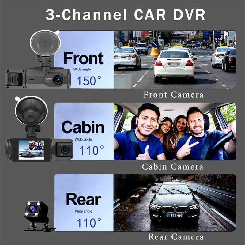 ⏰🚗HD 1080p Car Recorder with Reverse Camera