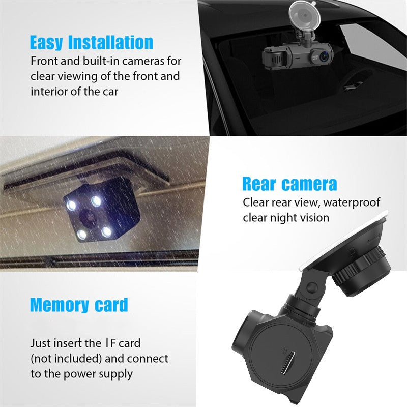 ⏰🚗HD 1080p Car Recorder with Reverse Camera
